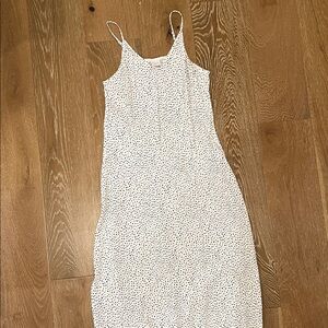 a new day White and Black Polka Dot Maxi Dress